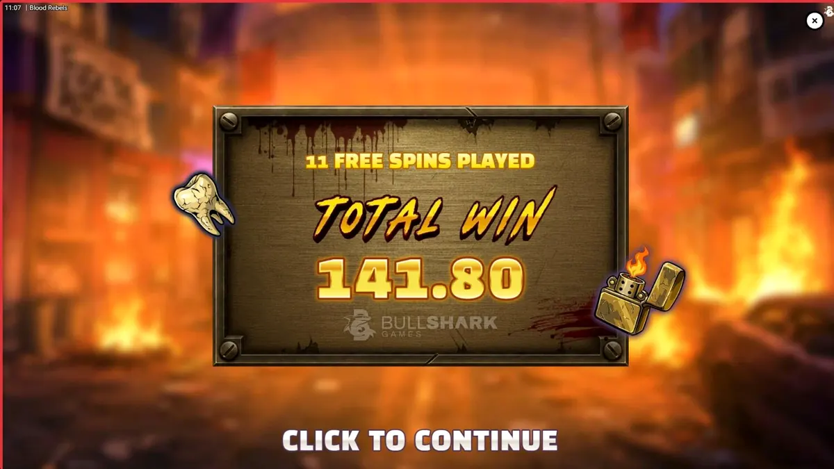 Visual urbano e rebelde do slot Blood Rebels com elementos de grafite e fogo