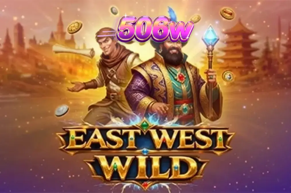Cena cinematográfica do slot East West Wild com elementos da Rota da Seda